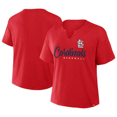 St. Louis Cardinals Women's Fan Fave Stadium Slub Boxy T-Shirt Red
