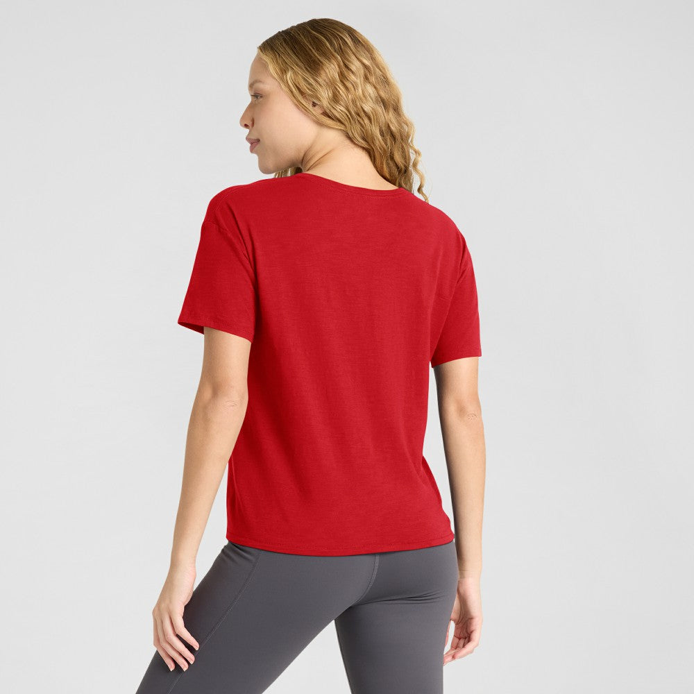 St. Louis Cardinals Women's Fan Fave Stadium Slub Boxy T-Shirt Red