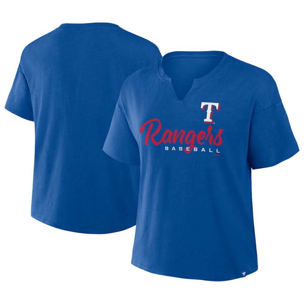 Texas Rangers Women's Fan Fave Stadium Slub Boxy T-Shirt Royal