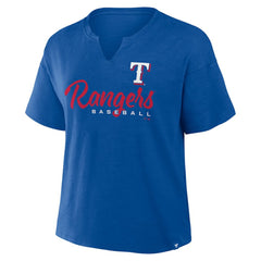 Texas Rangers Women's Fan Fave Stadium Slub Boxy T-Shirt Royal