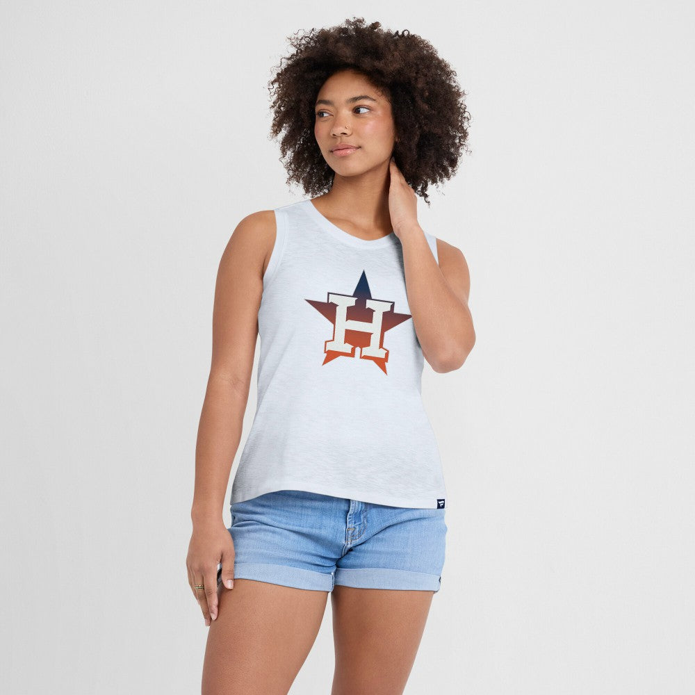 Houston Astros Women's Activate Slub Tank Top White