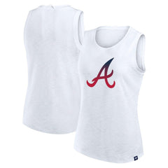 Atlanta Braves Women's Activate Slub Tank Top White