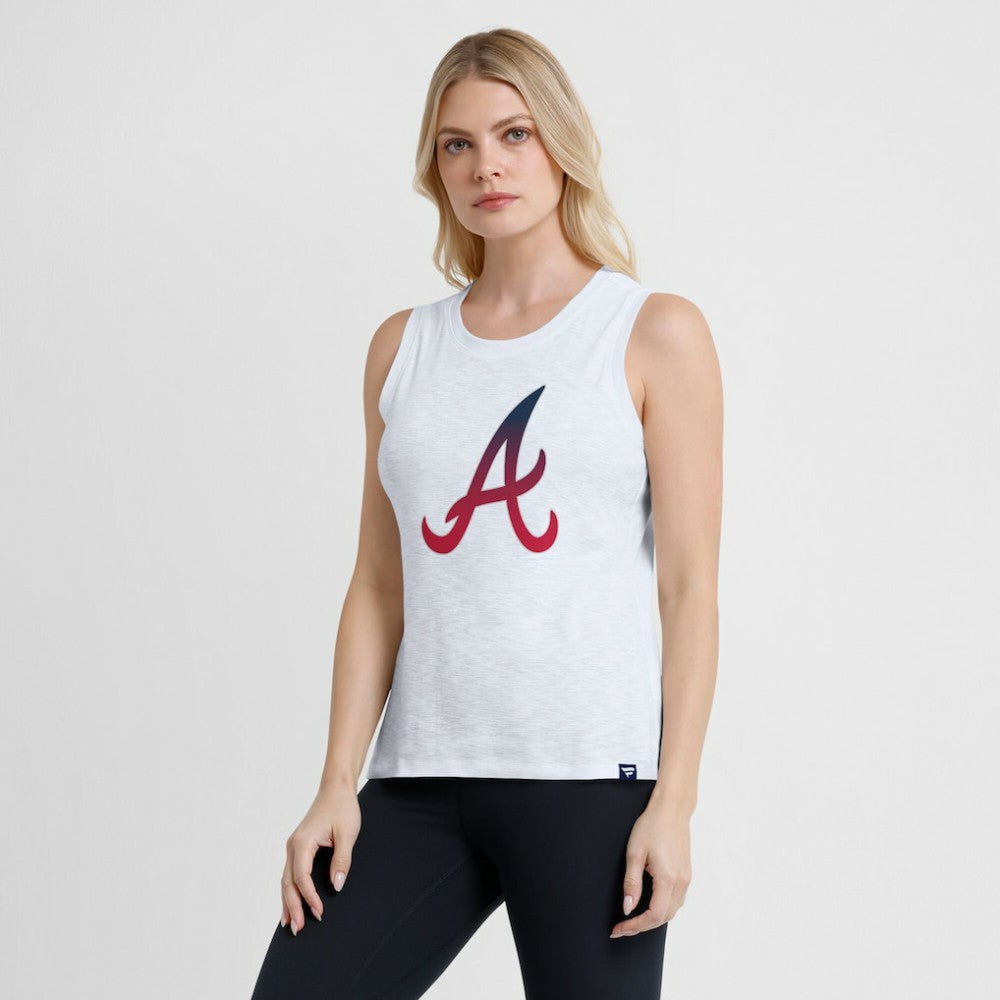 Atlanta Braves Women's Activate Slub Tank Top White