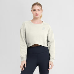 Baltimore Orioles Women's Studio Cropped Pullover Sweatshirt Cream