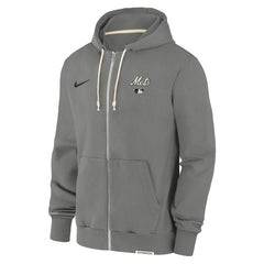 New York Mets Authentic Collection Travel Performance Full-Zip Hoodie Charcoal