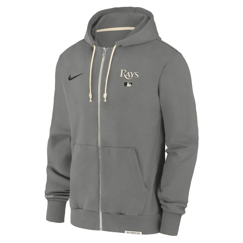 Tampa Bay Rays Authentic Collection Travel Performance Full-Zip Hoodie Charcoal