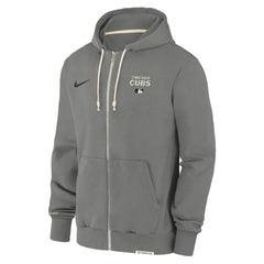 Chicago Cubs Authentic Collection Travel Performance Full-Zip Hoodie Charcoal