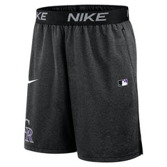 Colorado Rockies Authentic Collection Performance Knit Shorts Black