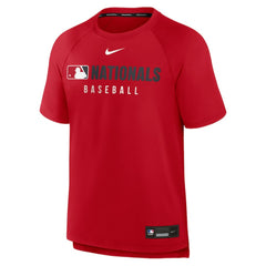 Washington Nationals Authentic Collection Pregame Raglan Dri-FIT T-Shirt Red