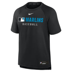 Miami Marlins Authentic Collection Pregame Raglan Dri-FIT T-Shirt Black
