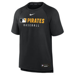 Pittsburgh Pirates Authentic Collection Pregame Raglan Dri-FIT T-Shirt Black