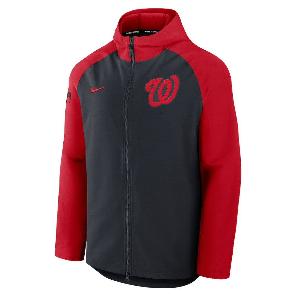 Washington Nationals Authentic Collection Raglan Performance Full-Zip Jacket Navy/Red