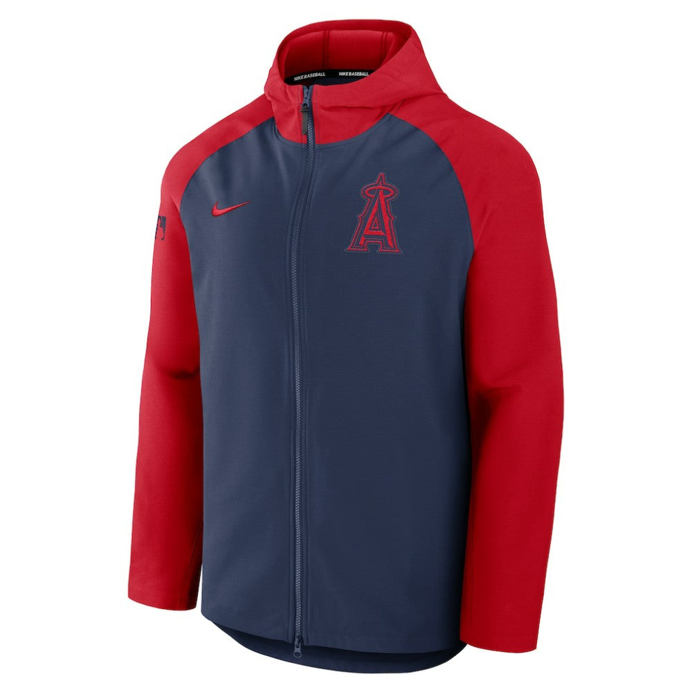 Los Angeles Angels Authentic Collection Raglan Performance Full-Zip Jacket Navy/Red