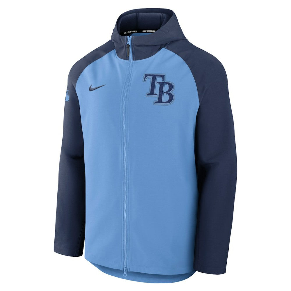 Tampa Bay Rays Authentic Collection Raglan Performance Full-Zip Jacket Light Blue/Navy