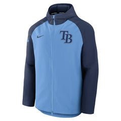 Tampa Bay Rays Authentic Collection Raglan Performance Full-Zip Jacket Light Blue/Navy
