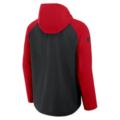Cincinnati Reds Authentic Collection Raglan Performance Full-Zip Jacket Black/Red