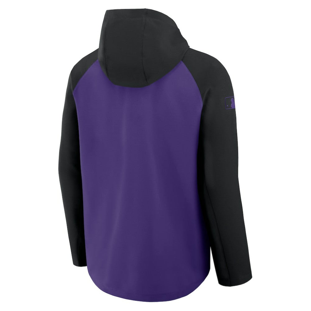 Colorado Rockies Authentic Collection Raglan Performance Full-Zip Jacket Purple/Black