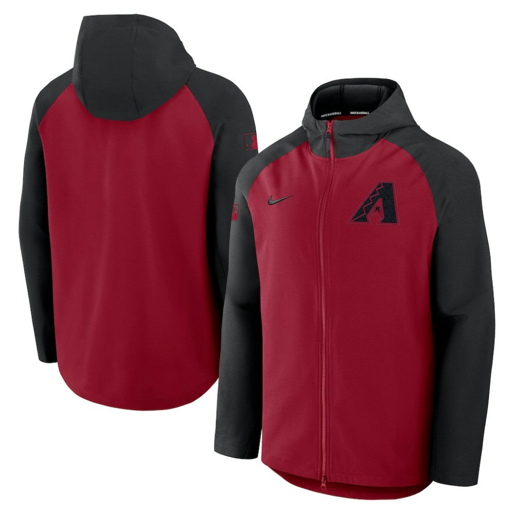 Arizona Diamondbacks Authentic Collection Raglan Performance Full-Zip Jacket Red/Black