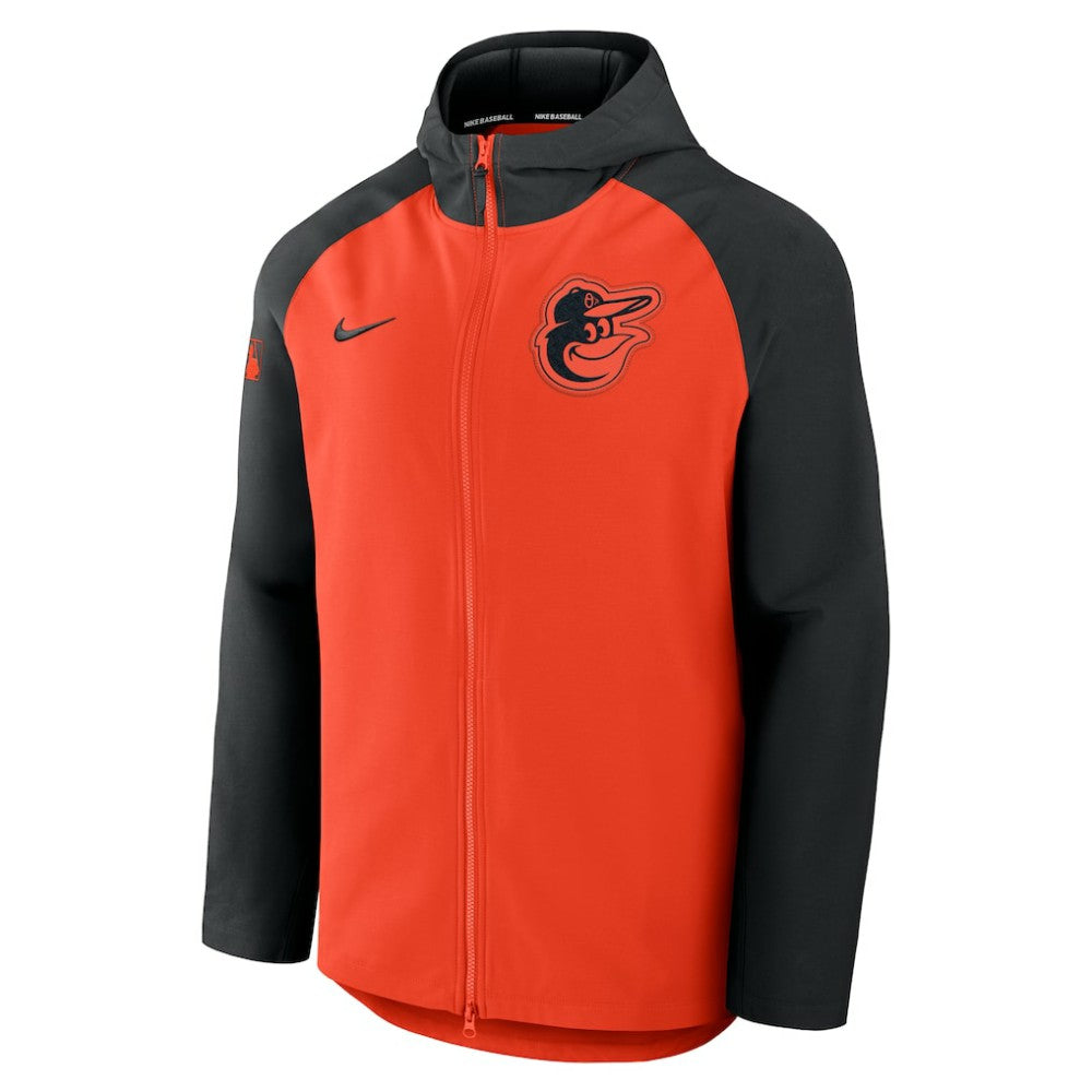 Baltimore Orioles Authentic Collection Raglan Performance Full-Zip Jacket Orange/Black