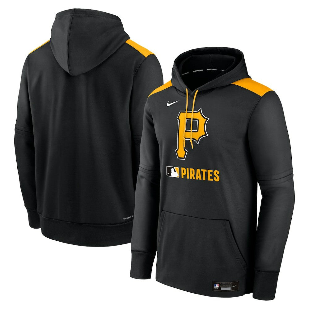 Pittsburgh Pirates Authentic Collection Performance Pullover Hoodie Black