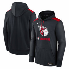 Cleveland Guardians Authentic Collection Performance Pullover Hoodie Navy