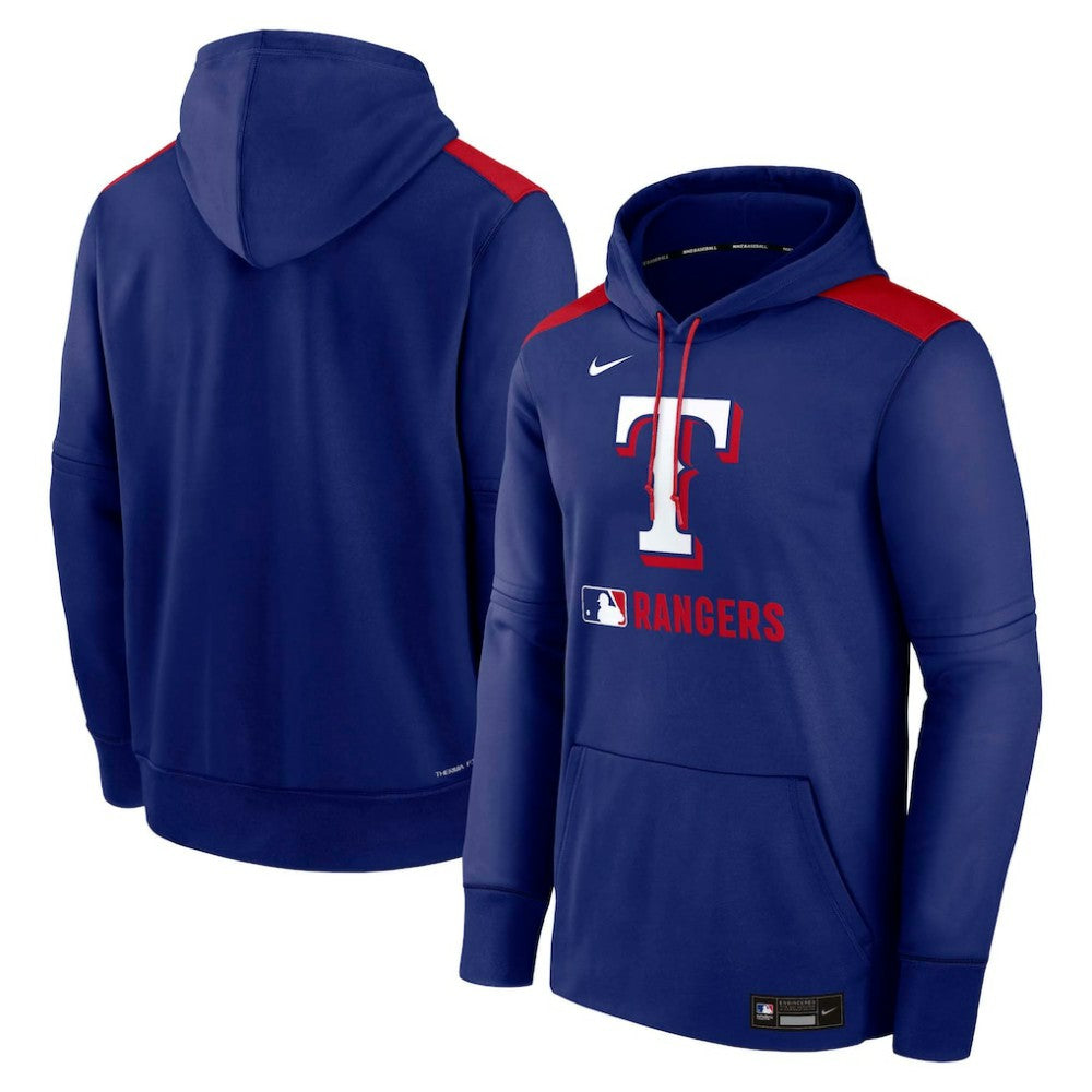 Texas Rangers Authentic Collection Performance Pullover Hoodie Royal