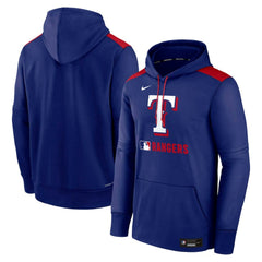 Texas Rangers Authentic Collection Performance Pullover Hoodie Royal