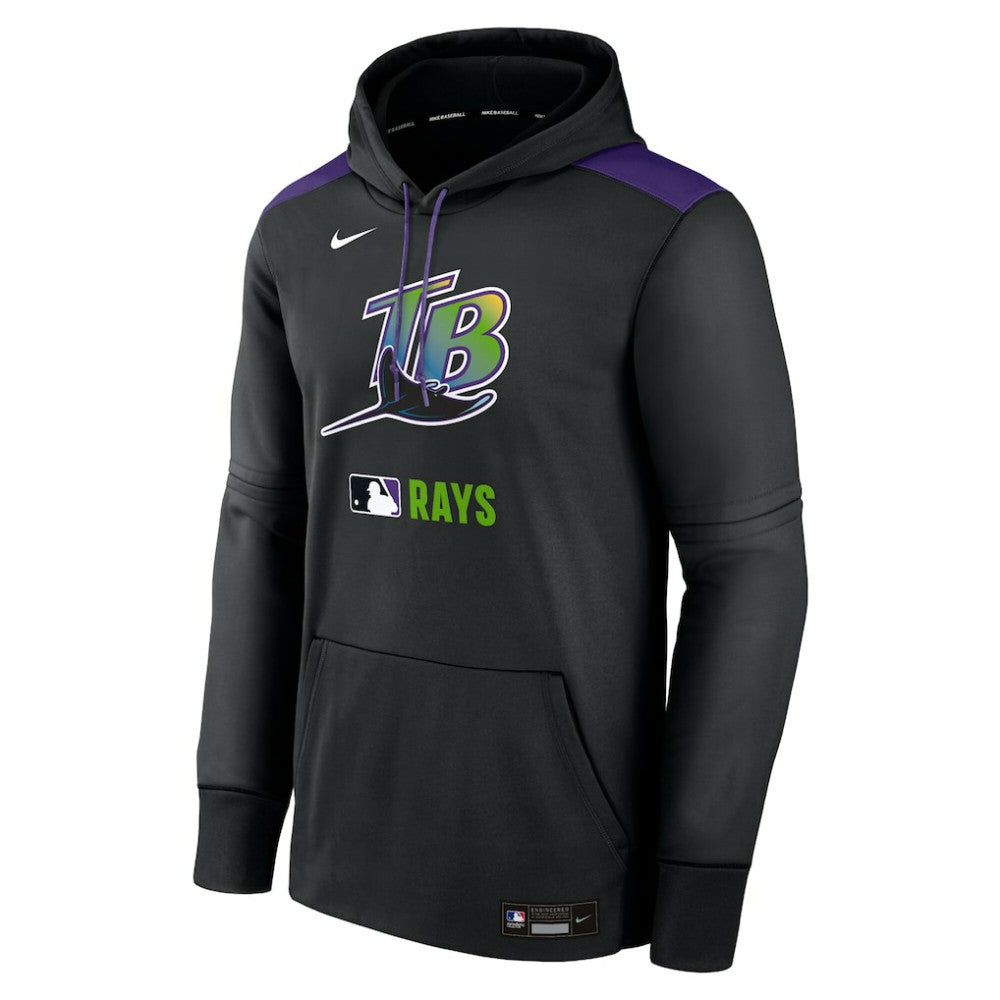 Tampa Bay Rays Authentic Collection Performance Pullover Hoodie Black