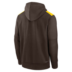 San Diego Padres Authentic Collection Performance Pullover Hoodie Brown