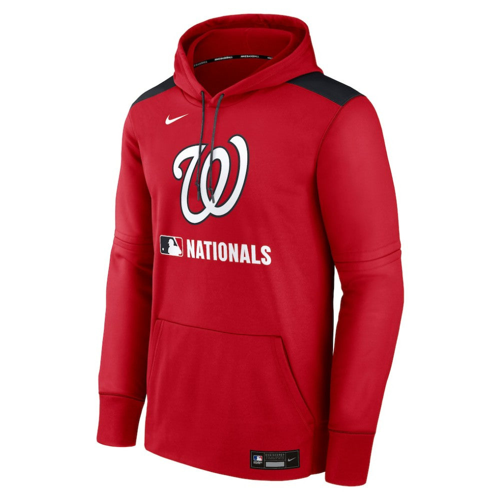 Washington Nationals Authentic Collection Performance Pullover Hoodie Red