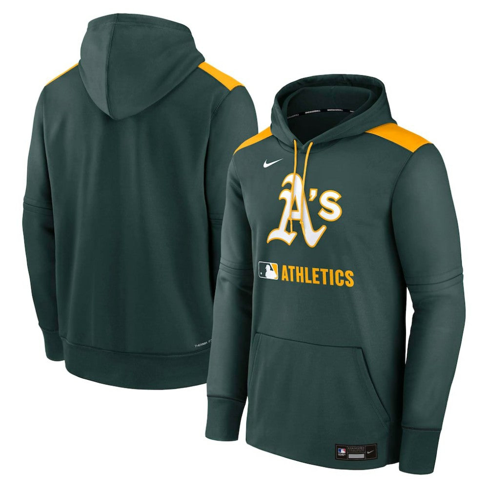 Athletics Authentic Collection Performance Pullover Hoodie Green