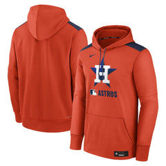 Houston Astros Authentic Collection Performance Pullover Hoodie Orange