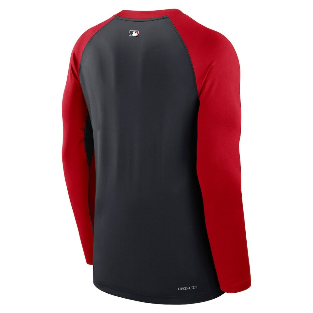 Washington Nationals Authentic Collection Game Time Raglan Dri-FIT Long Sleeve T-Shirt Navy/Red