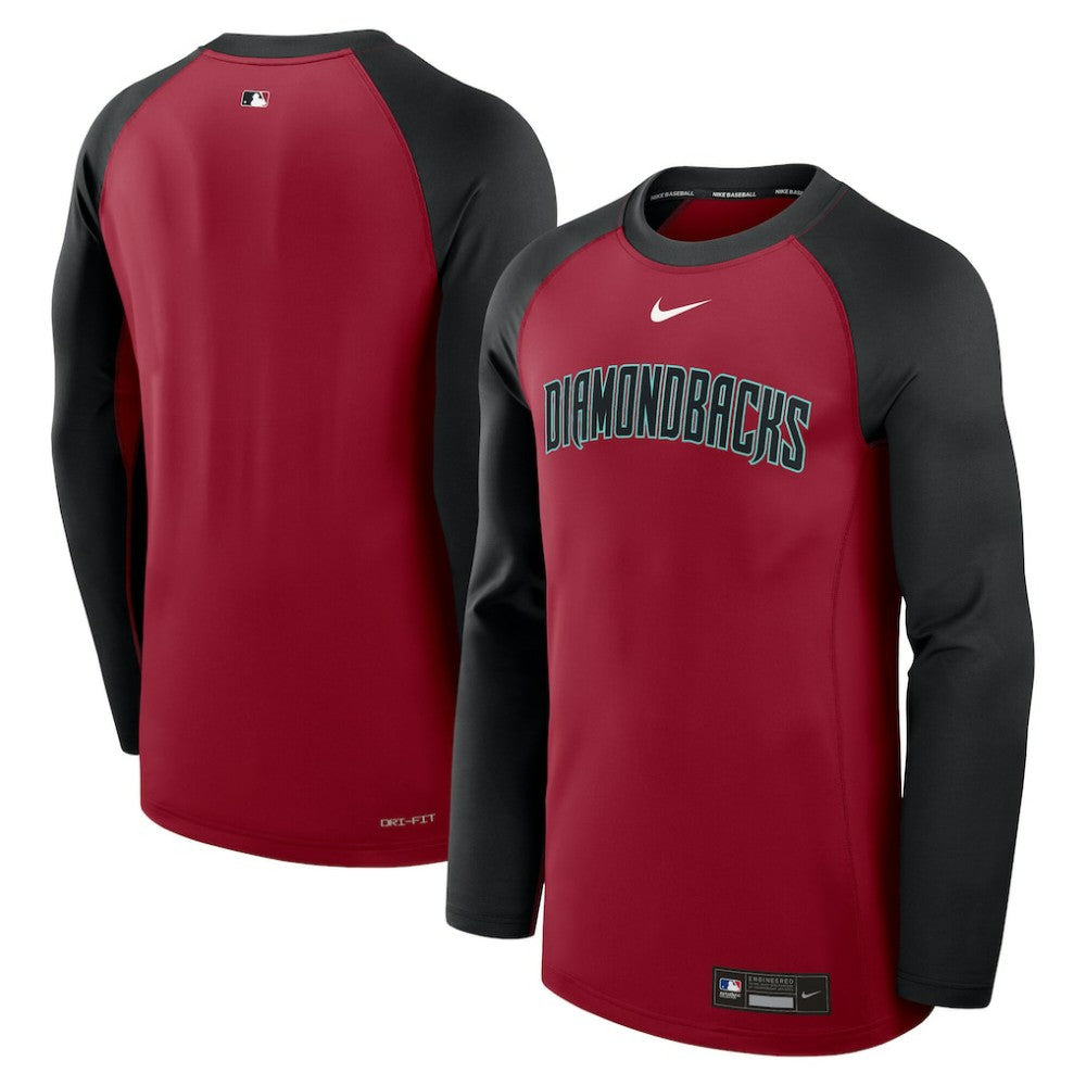 Arizona Diamondbacks Authentic Collection Game Time Raglan Dri-FIT Long Sleeve T-Shirt Red/Black