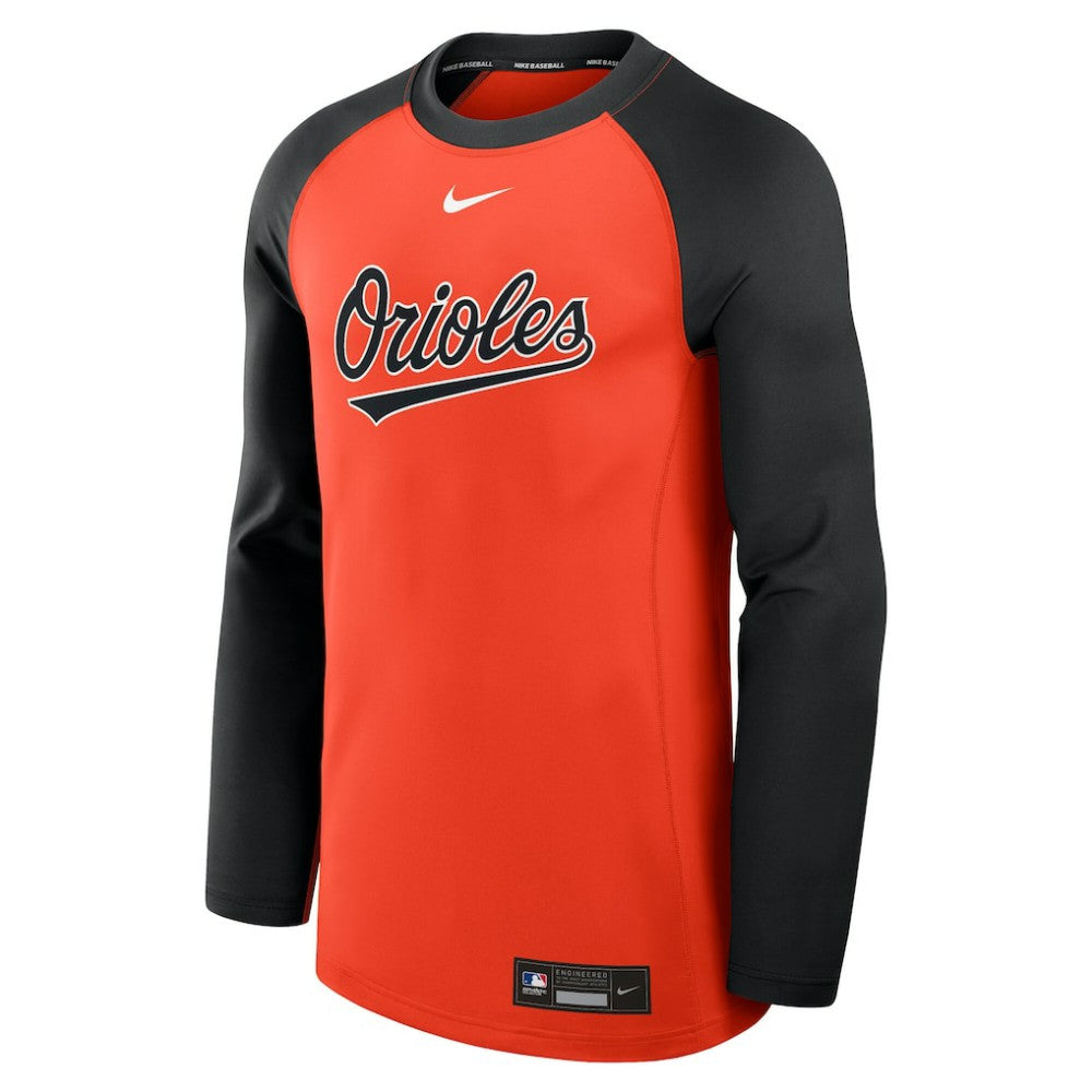 Baltimore Orioles Authentic Collection Game Time Raglan Dri-FIT Long Sleeve T-Shirt Orange/Black