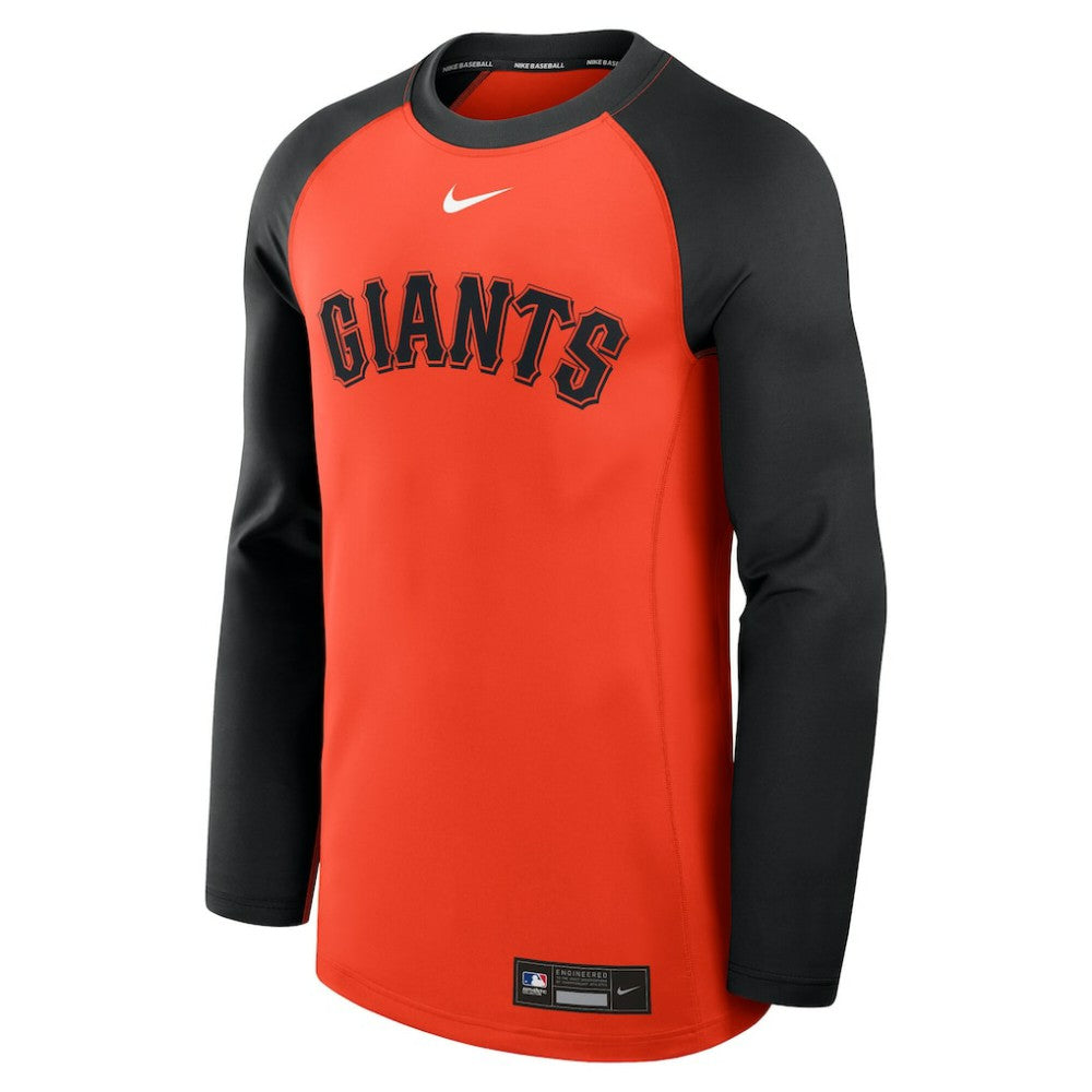 San Francisco Giants Authentic Collection Game Time Raglan Dri-FIT Long Sleeve T-Shirt Orange/Black