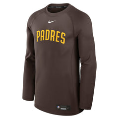 San Diego Padres Authentic Collection Game Time Raglan Dri-FIT Long Sleeve T-Shirt Brown