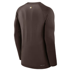San Diego Padres Authentic Collection Game Time Raglan Dri-FIT Long Sleeve T-Shirt Brown