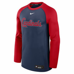 St. Louis Cardinals Authentic Collection Game Time Raglan Dri-FIT Long Sleeve T-Shirt Navy/Red