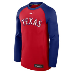 Texas Rangers Authentic Collection Game Time Raglan Dri-FIT Long Sleeve T-Shirt Red/Royal