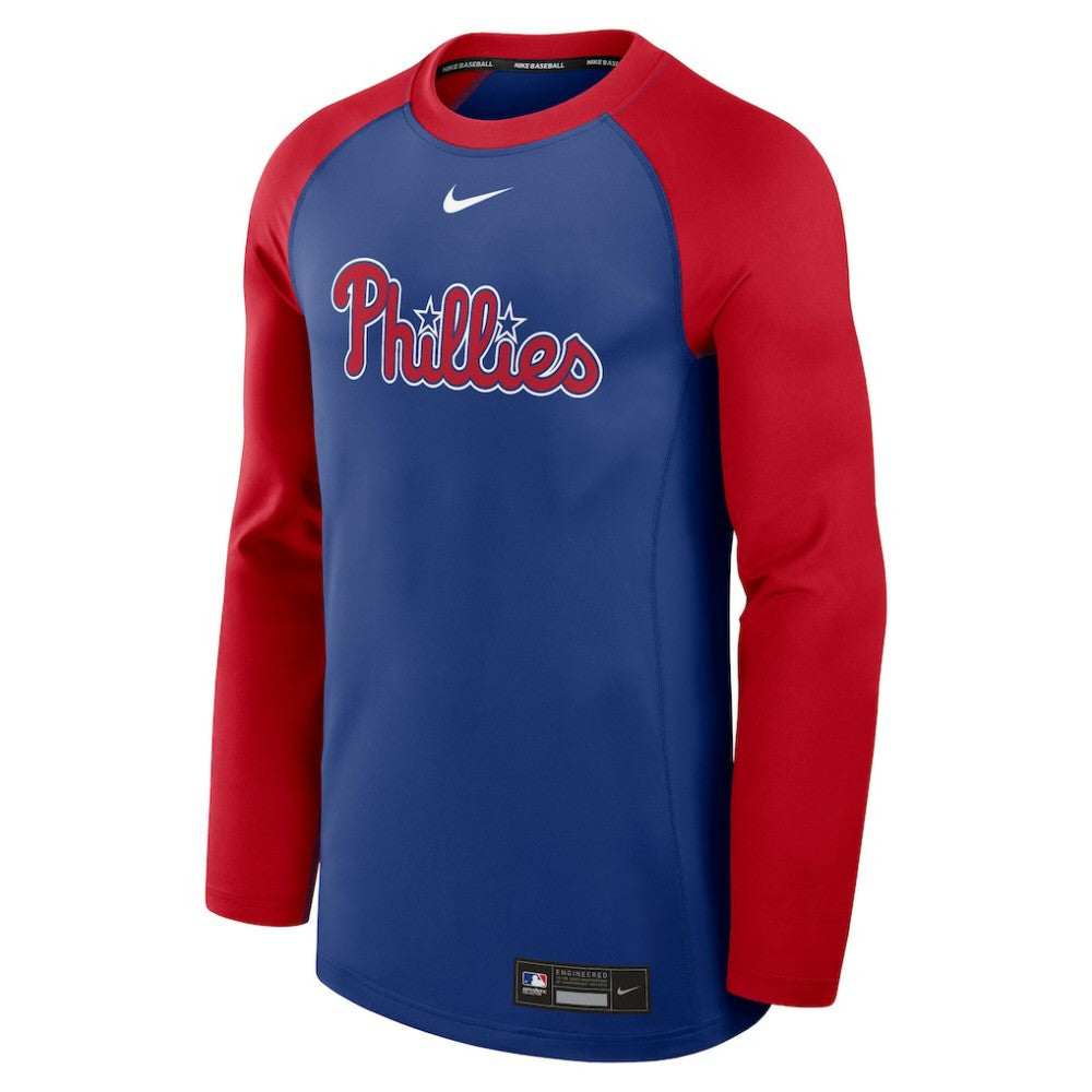 Philadelphia Phillies Authentic Collection Game Time Raglan Performance Long Sleeve T-Shirt Royal/Red