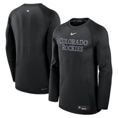 Colorado Rockies Authentic Collection Game Time Raglan Dri-FIT Long Sleeve T-Shirt Black