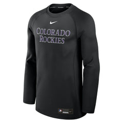 Colorado Rockies Authentic Collection Game Time Raglan Dri-FIT Long Sleeve T-Shirt Black