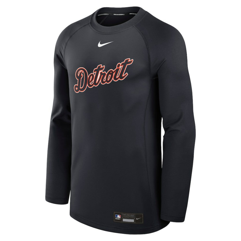 Detroit Tigers Authentic Collection Game Time Raglan Dri-FIT Long Sleeve T-Shirt Navy