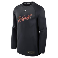 Detroit Tigers Authentic Collection Game Time Raglan Dri-FIT Long Sleeve T-Shirt Navy