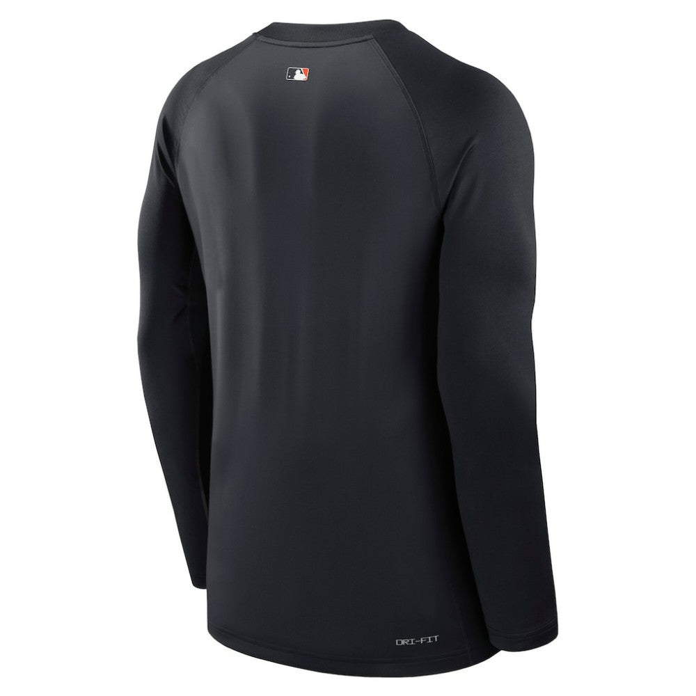 Detroit Tigers Authentic Collection Game Time Raglan Dri-FIT Long Sleeve T-Shirt Navy