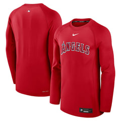 Los Angeles Angels Authentic Collection Game Time Raglan Dri-FIT Long Sleeve T-Shirt Red