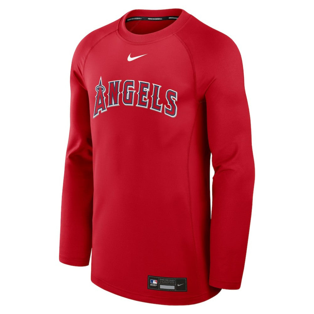 Los Angeles Angels Authentic Collection Game Time Raglan Dri-FIT Long Sleeve T-Shirt Red