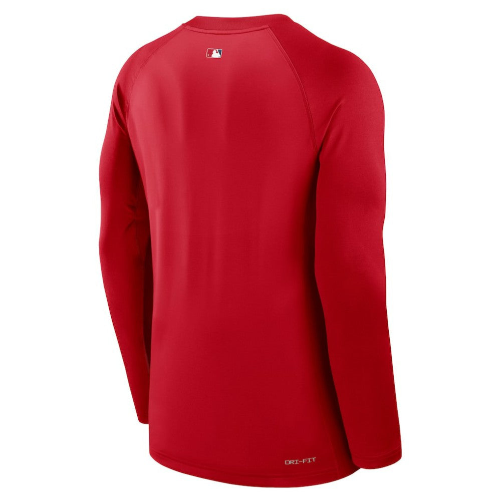 Los Angeles Angels Authentic Collection Game Time Raglan Dri-FIT Long Sleeve T-Shirt Red