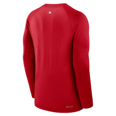 Los Angeles Angels Authentic Collection Game Time Raglan Dri-FIT Long Sleeve T-Shirt Red